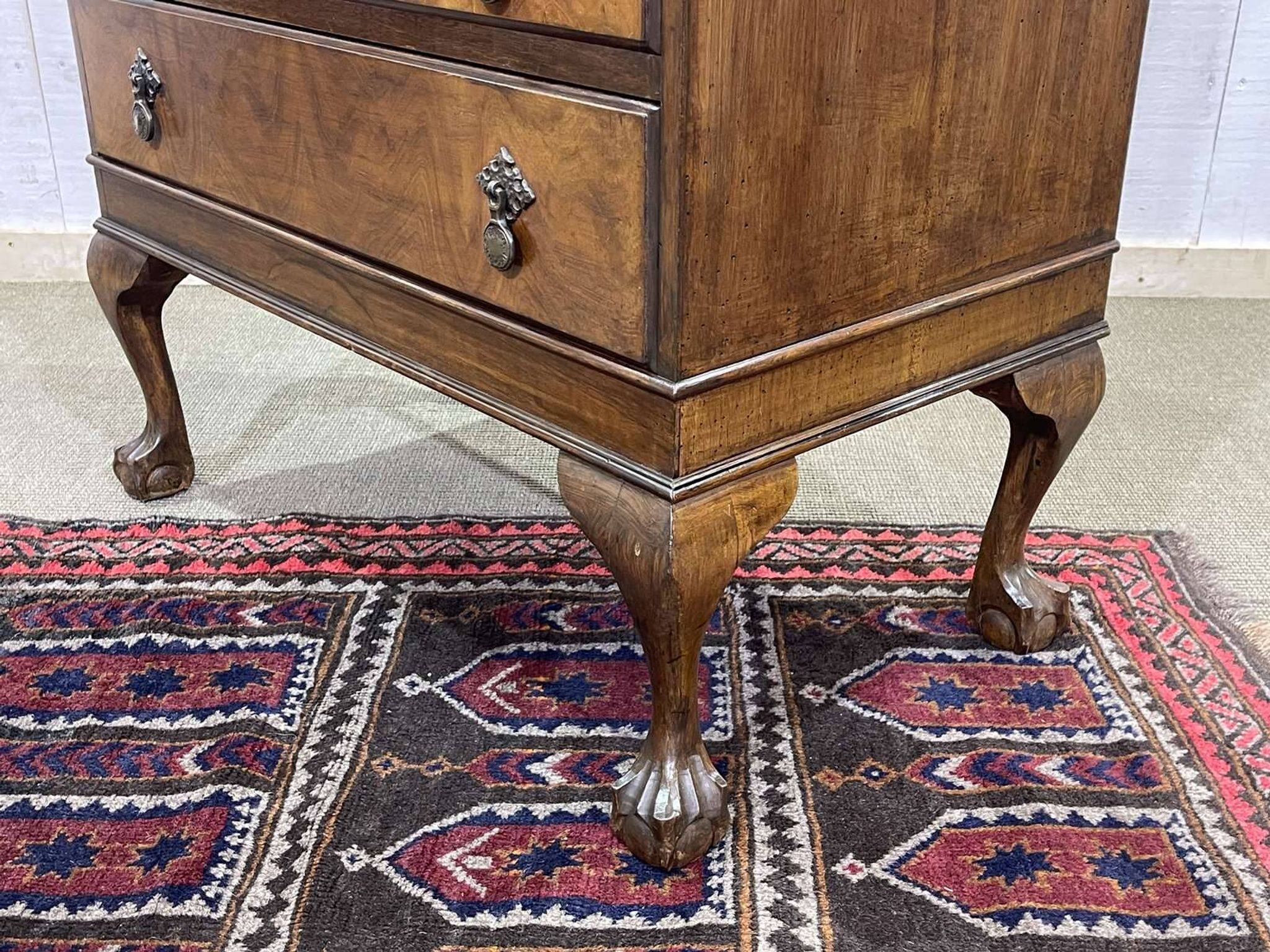 1930s English walnut secretary
