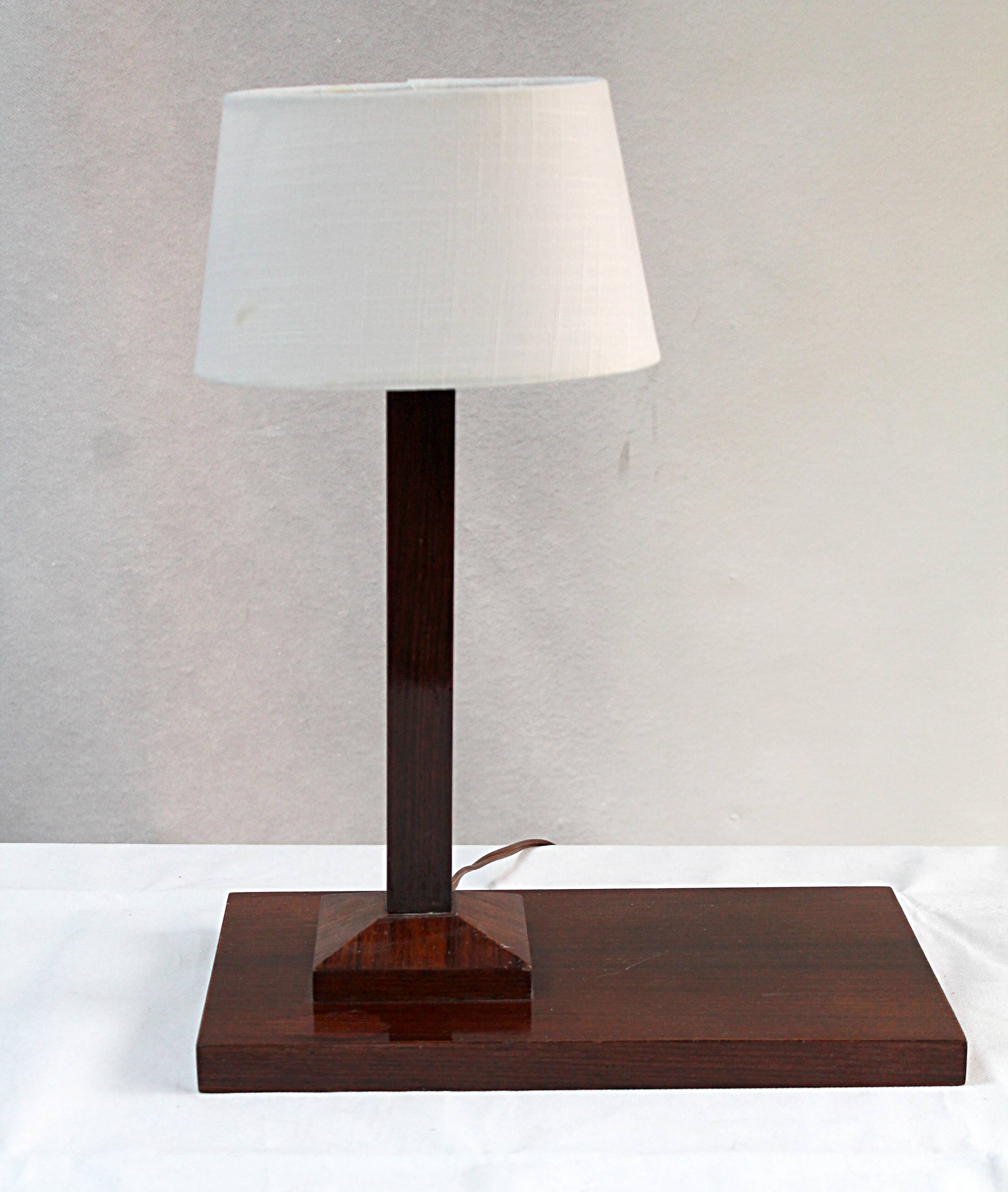 Art-deco lamp in rosewood