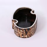 Vintage Yamasan Ikebana Bowl - Authentic 1960s Japanese Ceramic