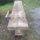 Old piece of furniture by trade, wooden carpenter's establishment