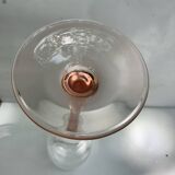 Set of 6 ROSALINE Champagne Flutes – Vintage Pink Glass