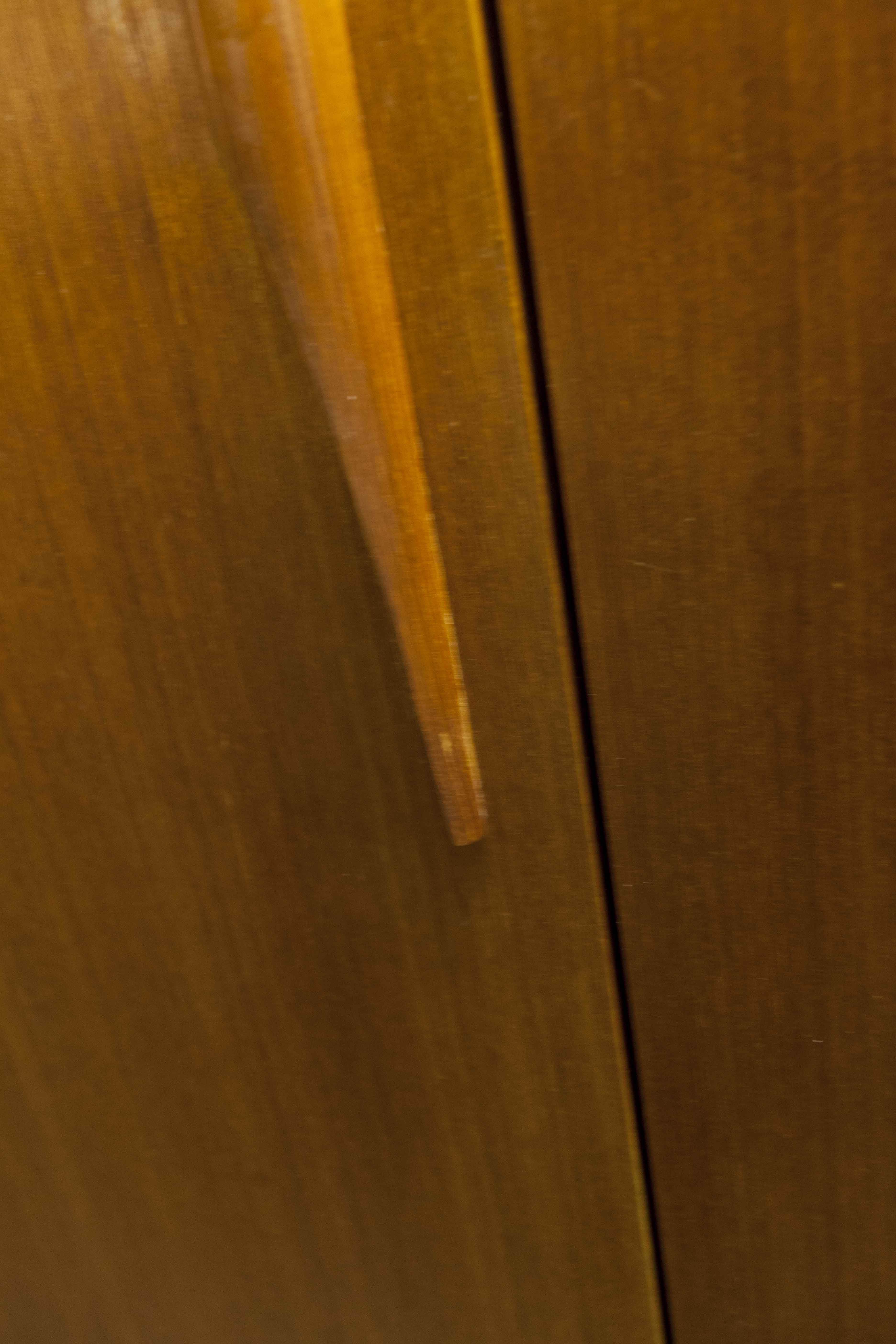 Scandinavian teak cabinet 1960 with mounting plan