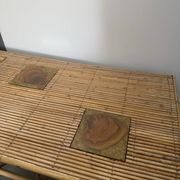 Table basse vintage en rotin