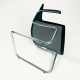 De Wit 4014 tubular steel Dutch lounge chair, 1950s