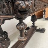 Bureau renaissance en chene sculpté XIX siècle