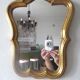 Miroir doré 29x36cm