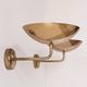 Pair of vintage wall lights, patinated brass, France 1970.