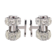 Pair of wall lamps - Chrome metal and cut glass - 1970