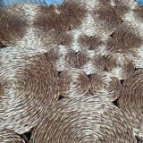 Series of 6 vintage woven placemats