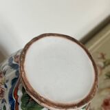 Petit vase peint à la main motifs oiseaux et fleurs