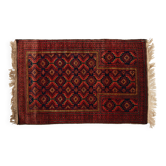 Vintage Baluch prayer rug in wool, Afghanistan 1940s.