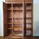 Louis XVI style wardrobe in solid walnut wood.