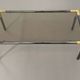 Gunmetal gold metal and smoked glass coffee table from the 70s