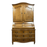Alsatian scriban cabinet chest of drawers with 3 bodies Louis XV period in blond walnut circa 1750