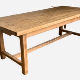 Raw wood farm table.