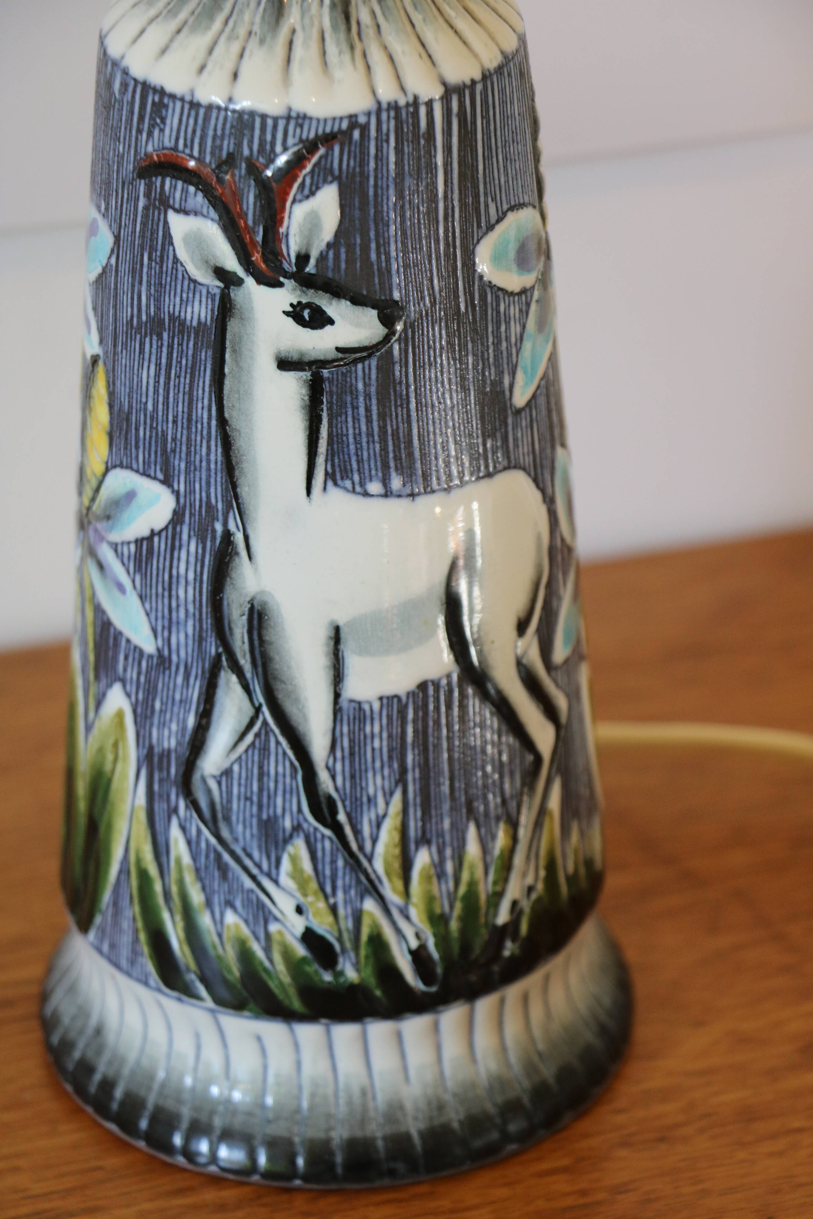 Scandinavian ceramic lamp base by Tilgmans Keramik