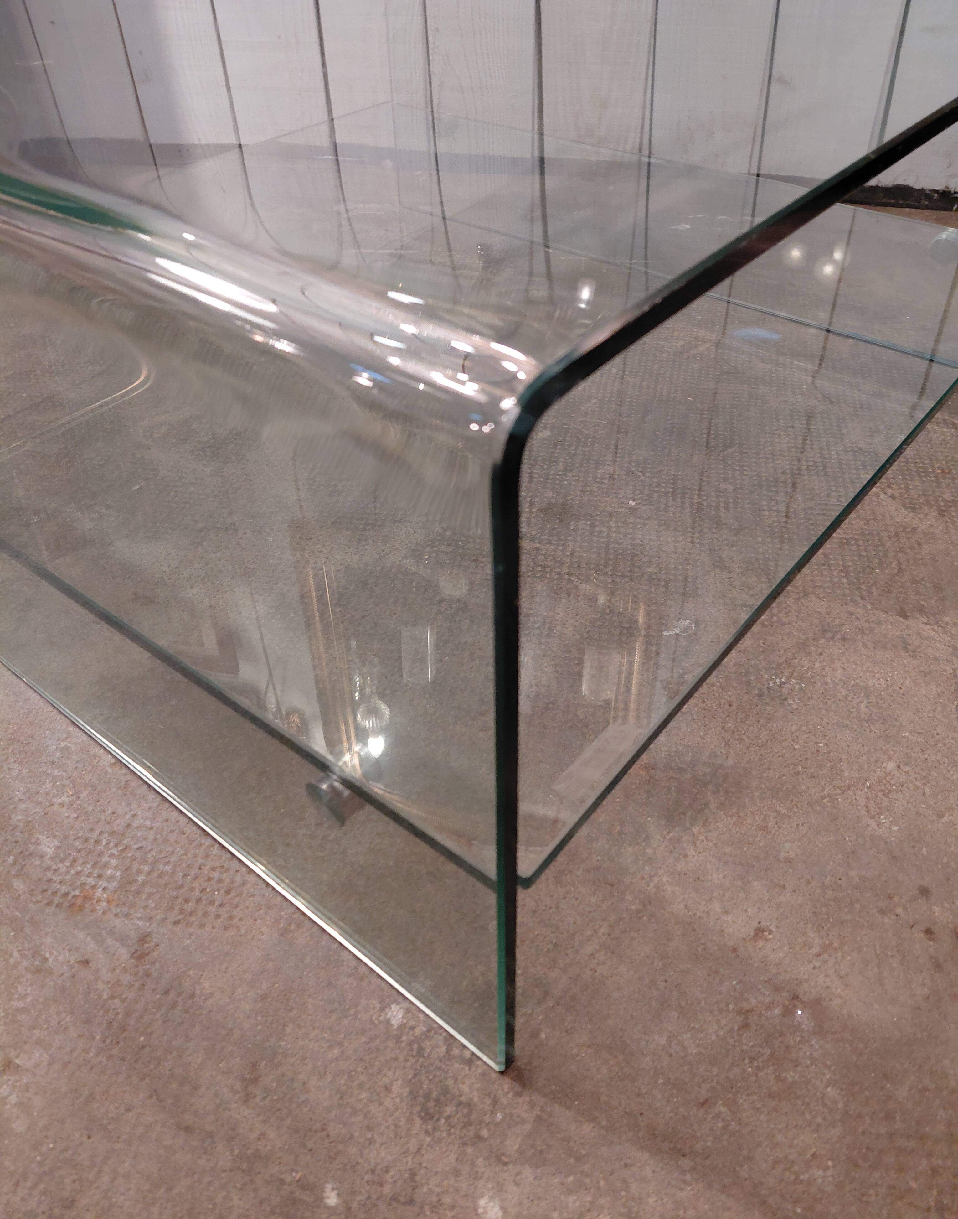 Glass coffee table