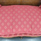 Antique Carved Sofa with Cane Sides , Czechoslovakia