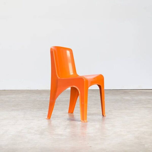 Chaise Gilac en plastique orange