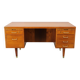 Mid-century Danish teak writing desk with brass details, 1960s