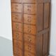 Vintage Dutch Oak Apothecary / Filing Cabinet, 1930s