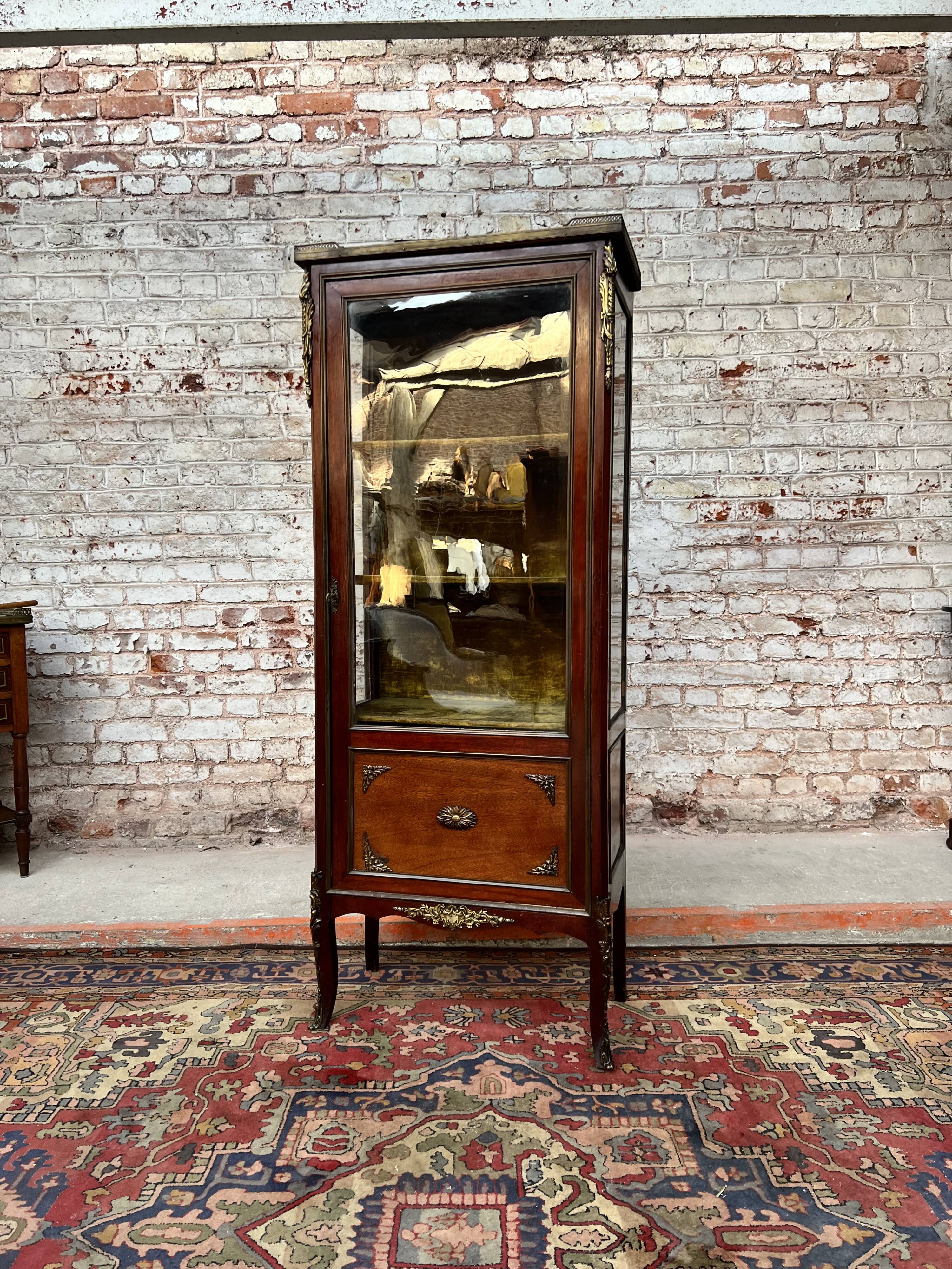 Mahogany showcase Louis XVI XIX style Century