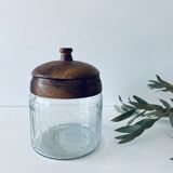 Old glass and wood candy maker