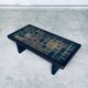 Brutalist Style Slate Tile Inlay Coffee Table, Belgium, 1970s