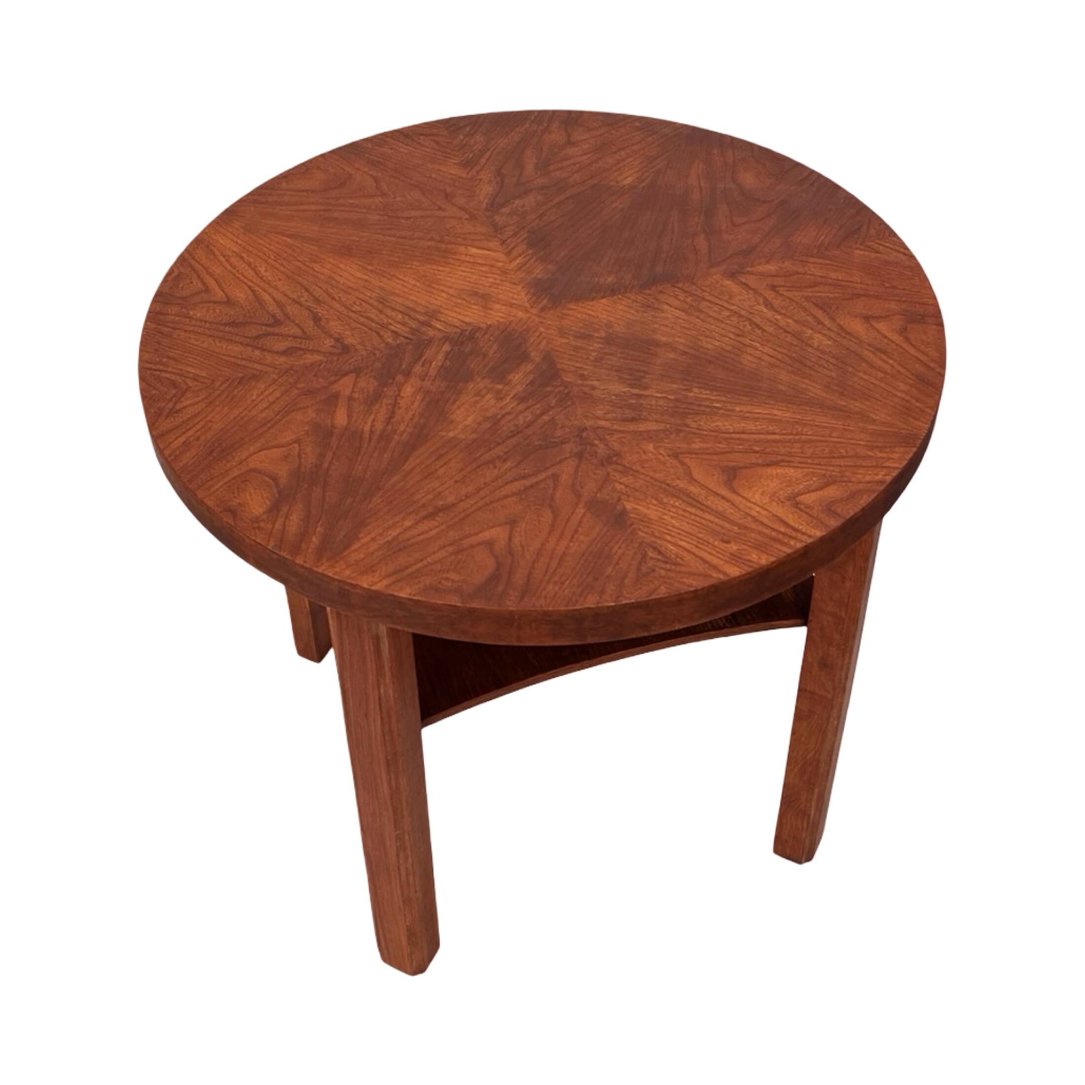 Round coffee table, Mid-Century, Art Deco, after renovation, Germany, 1960s