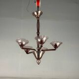 Venetian chandelier in amethyst Murano glass, circa 1920