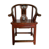 Fauteuil chinois laqué rouge