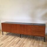 Modernist sideboard Louis Paolozzi in teak 240 cm