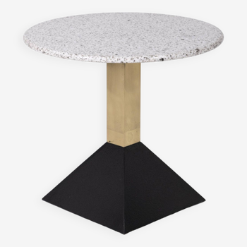 Memphis granite side table or pedestal table