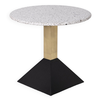 Memphis granite side table or pedestal table