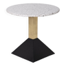 Memphis granite side table or pedestal table