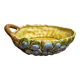 Small basket dish in Sarreguemines slipware Glycine 4771 vintage