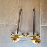Gilded bronze andirons