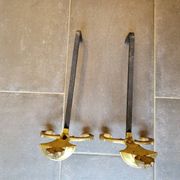 Chenets en bronze doré