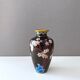 Cloisonne vase, vintage enamel vase