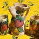 Sanguino Toledo Sangria Pitcher and Six Cylinder Glasses