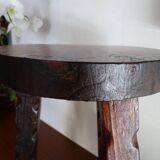 Stool feet tripod brutalist wood