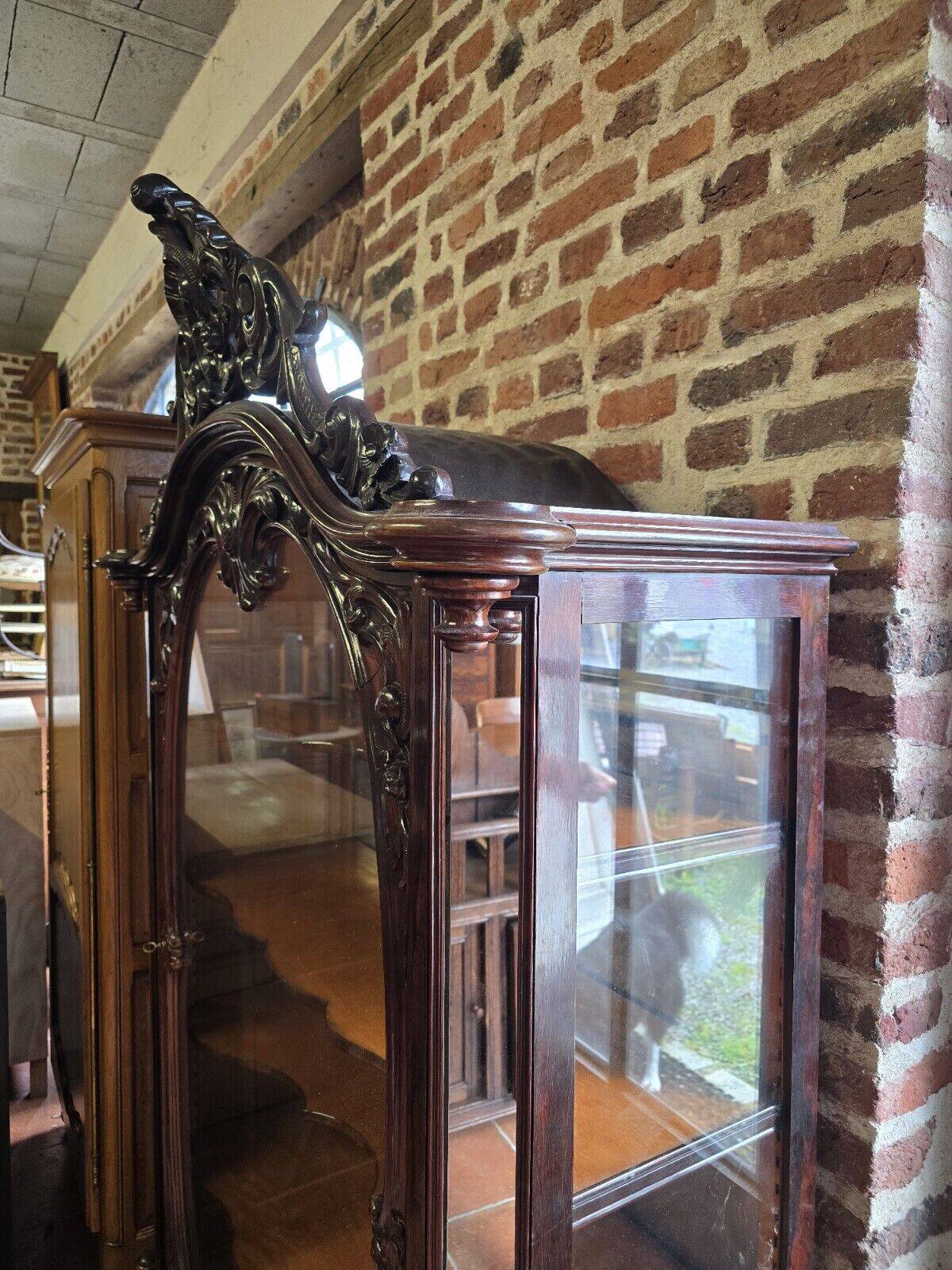 vitrine hollandaise en acajou