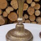Pair of silver metal candlesticks