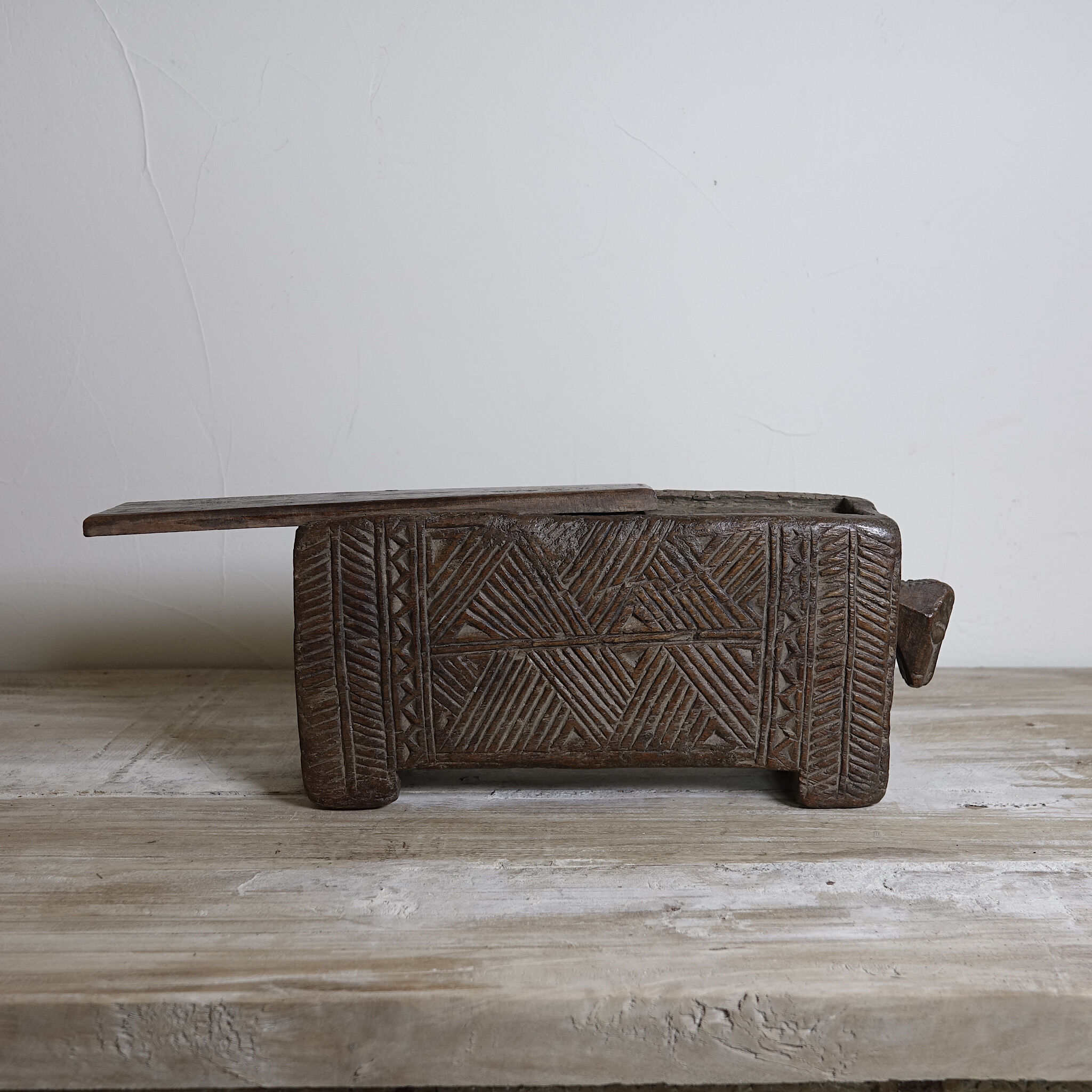 Old wooden spice box