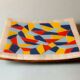 Plate decorated with modernist mosaic in trencadís style (Gaudí. Barcelona). Small tray.