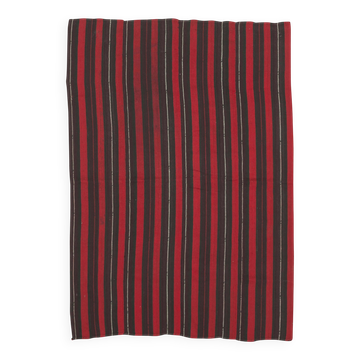 Turkish Handmade Vintage Anatolian Kilim 139 cm x 197 cm