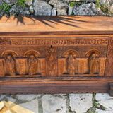 Richly carved solid oak chest from the 17th century