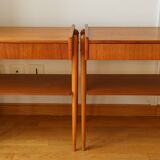 Pair of teak bedside tables, Carlström Möbelfabrik, Sweden, 1960s