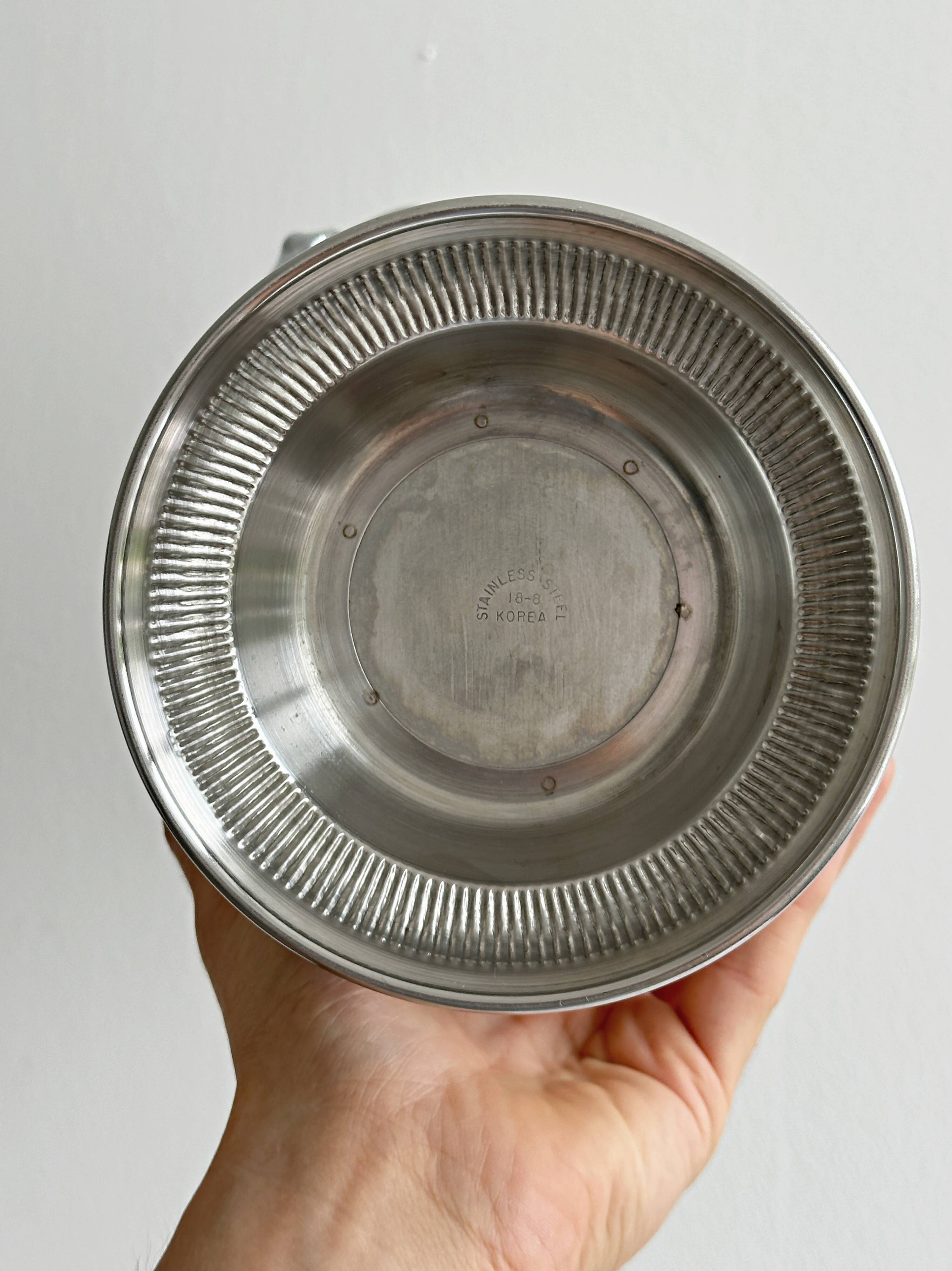 Lightweight silver stainless steel champagne bucket