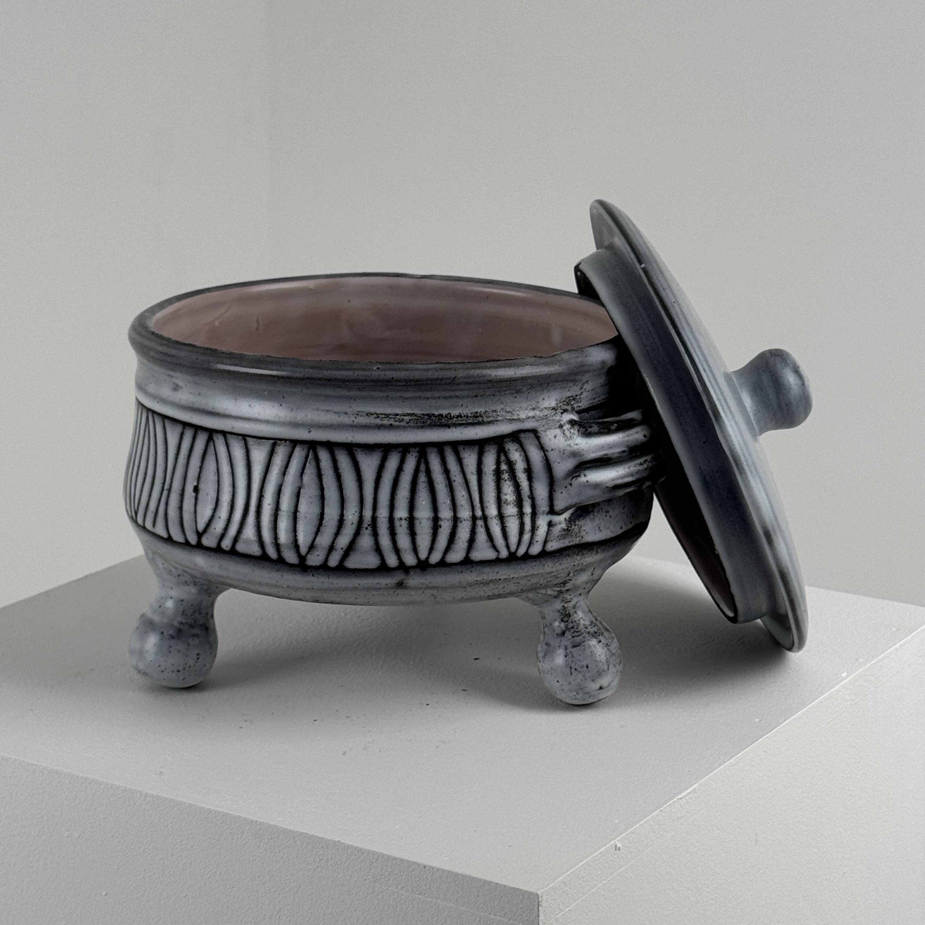 Pair of ceramic soup tureens by Jacques Pouchain, Dieulefit, circa 1960